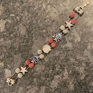 Nautical Slide Charm Bracelet Vintage